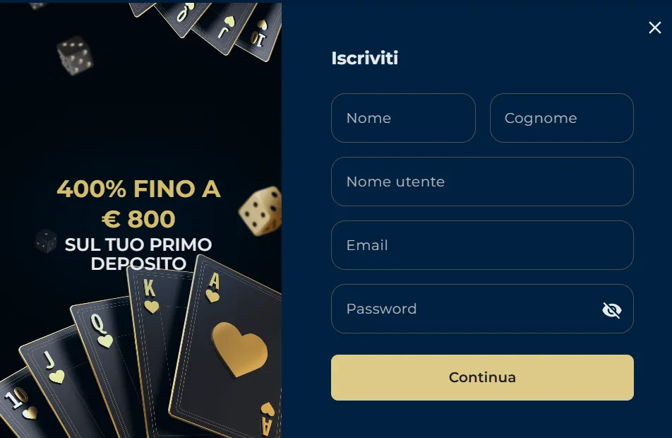 Casino Napoli registraci
